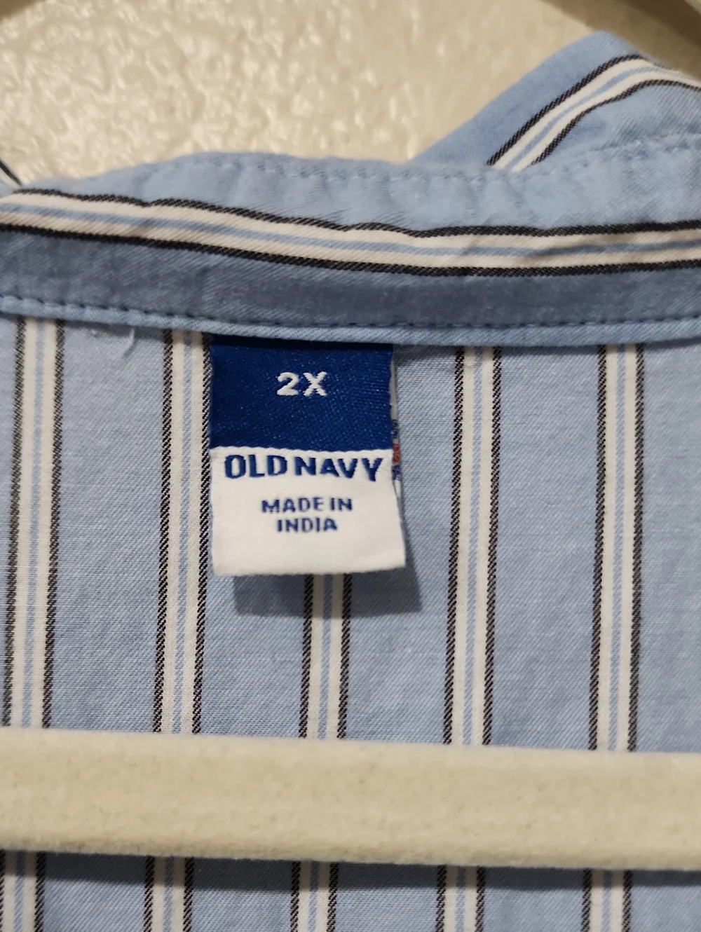 Old Navy Pintuck Waist Striped Shirt Dress Midi Length Light Blue size 2X